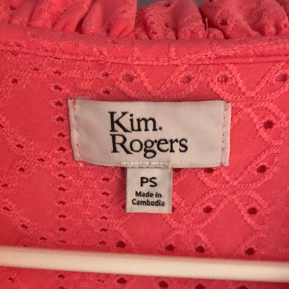Kim Rogers Coral-Pink blouse. Women’s Petite Small. - Picture 3 of 6